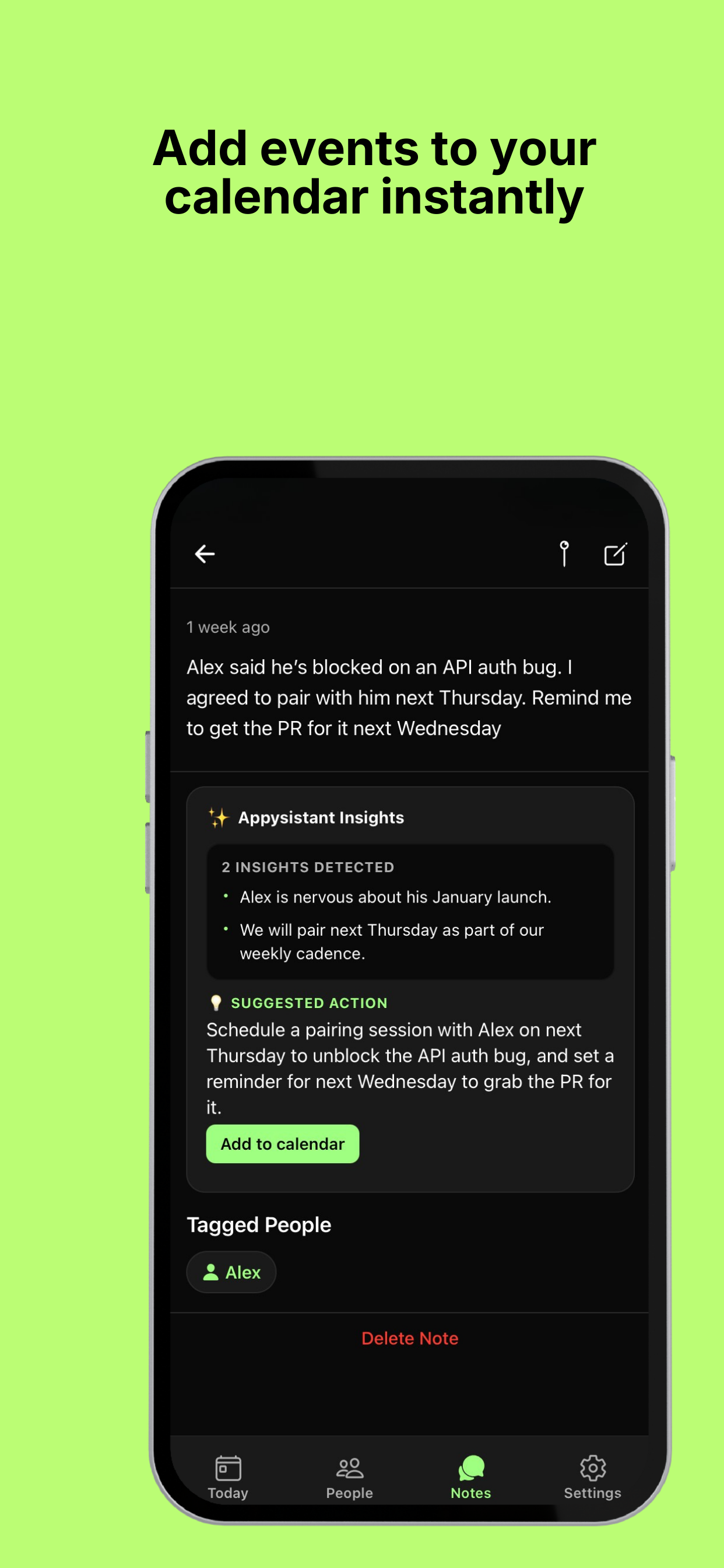 Calendar integration